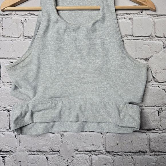 Outdoor Voices Slashback Light Gray Cut Out Detail Top Size Large - Picture 3 of 10